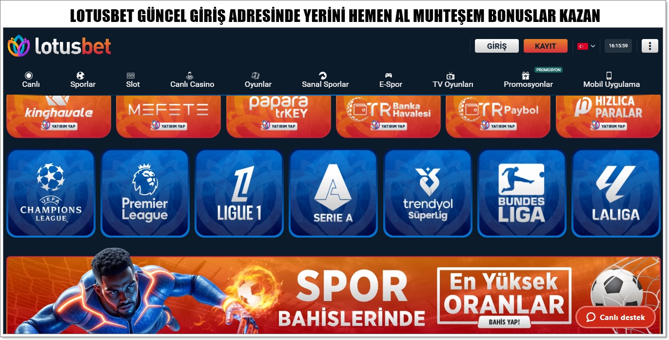 Lotusbet güncel giriş